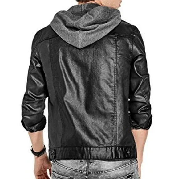 Men's G by Guess Coated Denim Jacket With Removable Hoodie XL - Picture 3 of 12